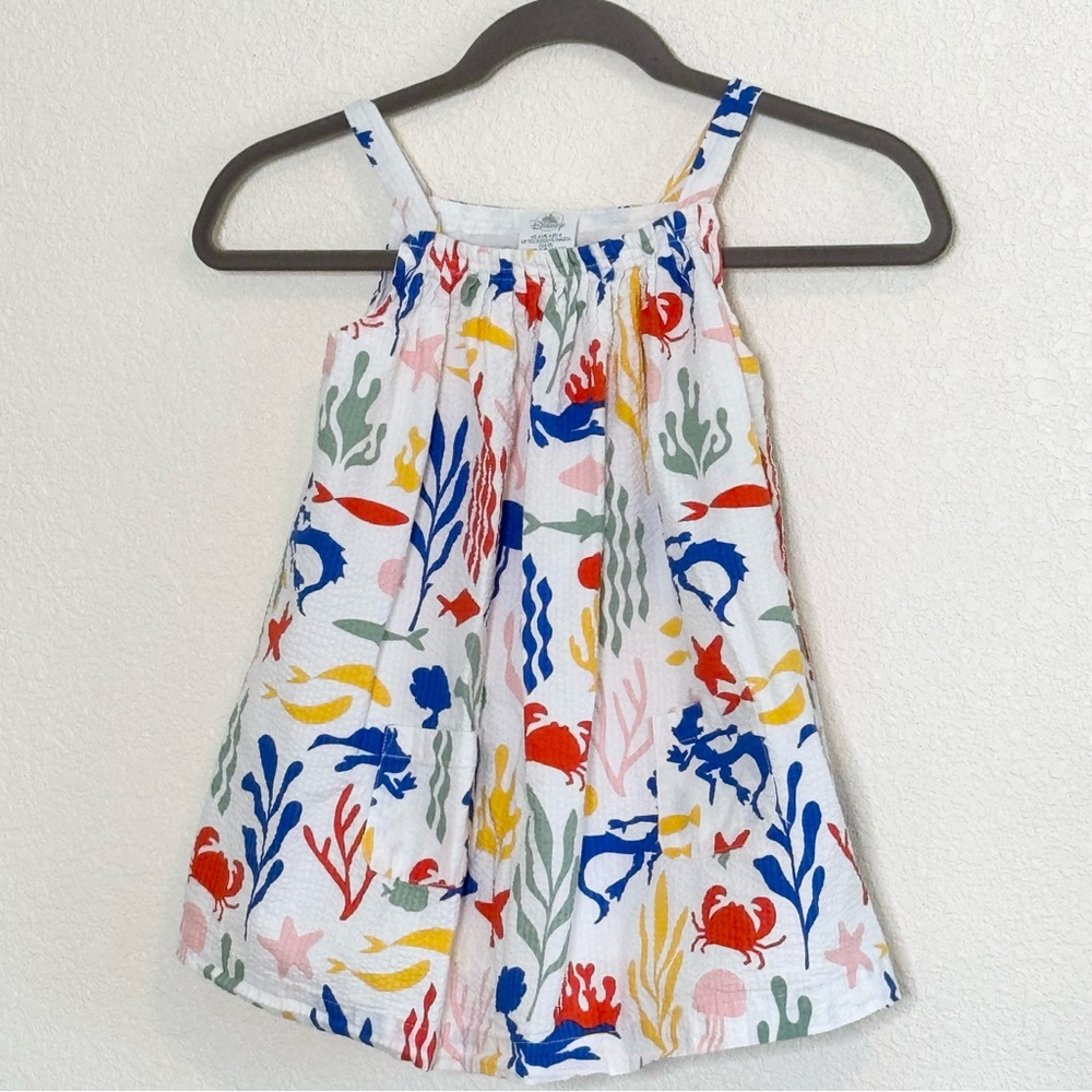 Disney Store Luca Seersucker 4 Girl's Sundress Alberto Sea Monsters - Picture 1 of 3